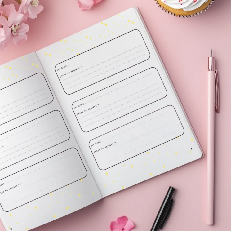 2025 Goals Workbook for teenage girls. Plan your future with confidence and clarity