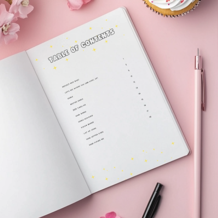 2025 Goals Workbook for teenage girls. Plan your future with confidence and clarity