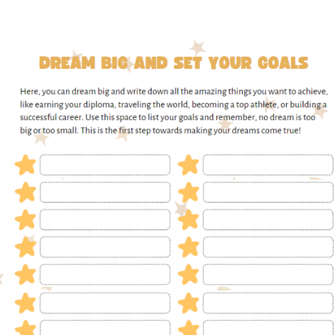 Goal setting teen girls