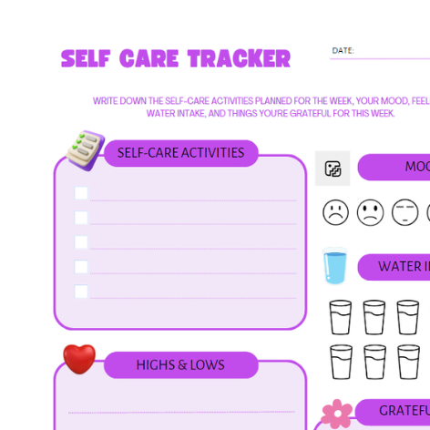 Self care tracker