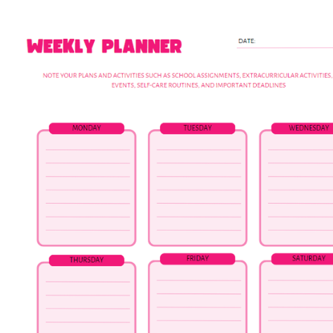 weekly planner